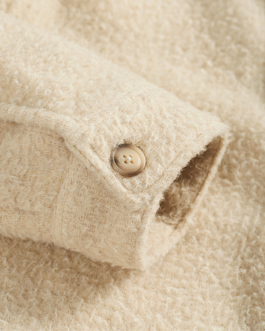Homme | Chemises | A Day's March | Rugged Wool Overshirt Ecru