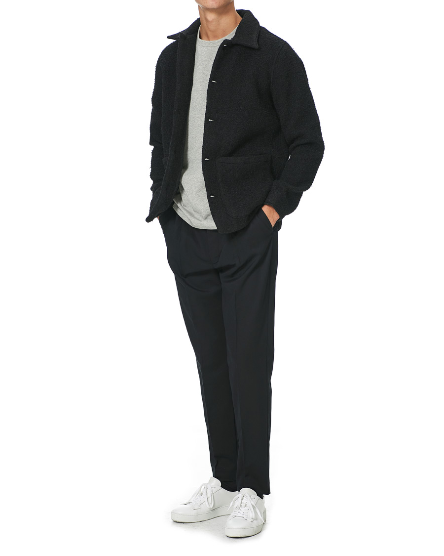 Homme | Chemises | A Day's March | Rugged Wool Overshirt Charcoal
