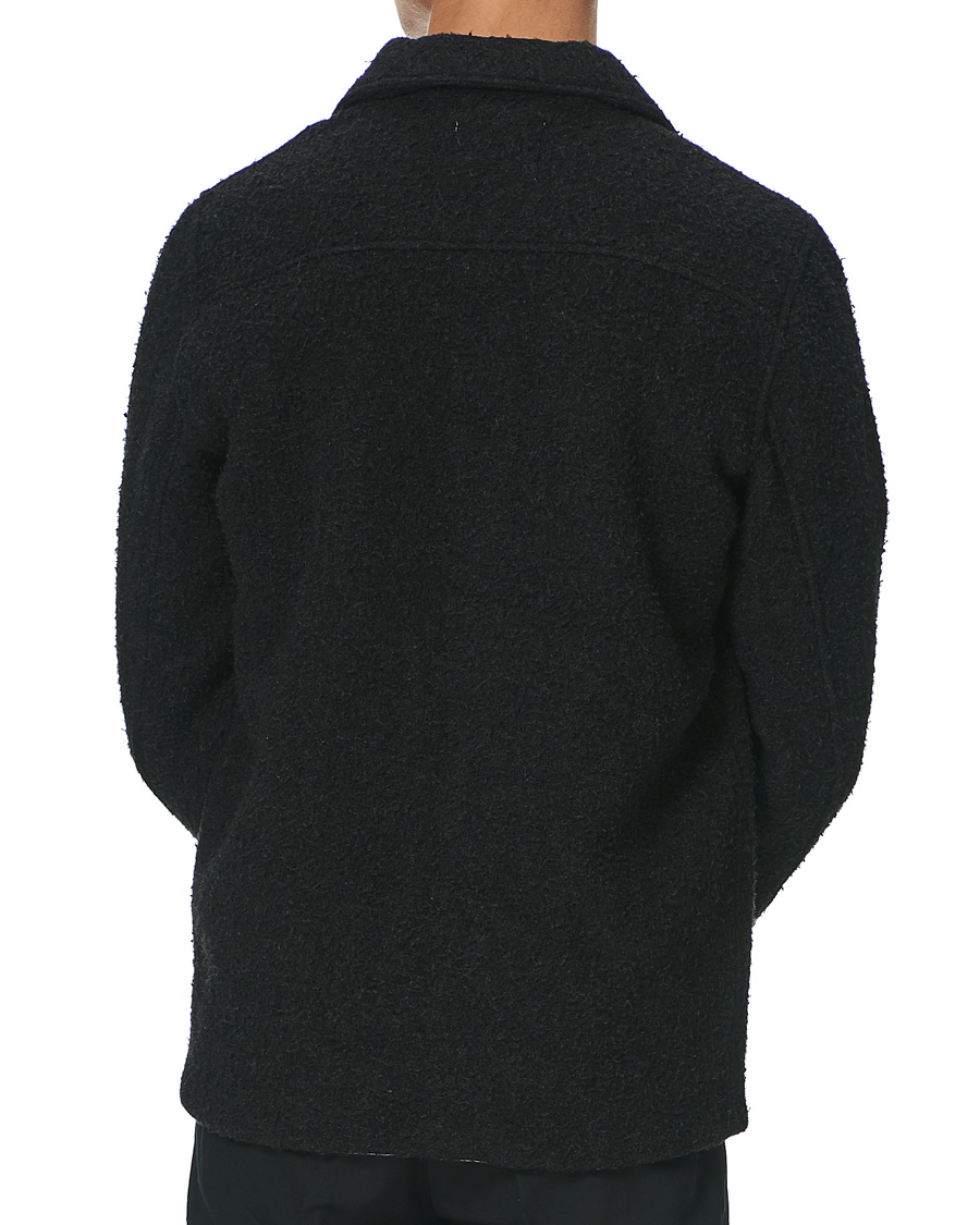 Homme | Chemises | A Day's March | Rugged Wool Overshirt Charcoal