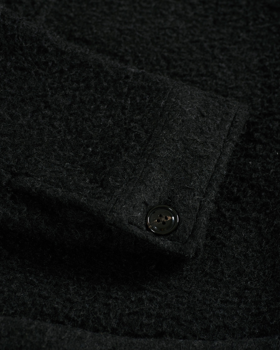 Homme | Chemises | A Day's March | Rugged Wool Overshirt Charcoal