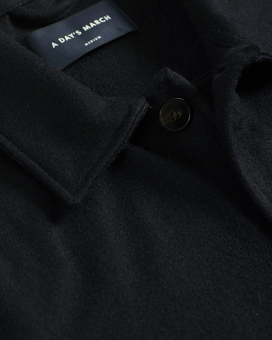 Homme | Chemises | A Day's March | Original Wool Overshirt Navy