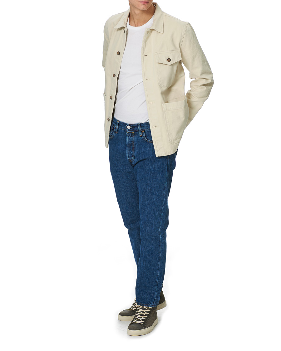 Homme | Chemises | A Day's March | Sturdy Twill Patch Pocket Overshirt Desert