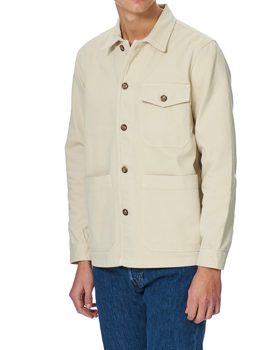 Homme | Chemises | A Day's March | Sturdy Twill Patch Pocket Overshirt Desert