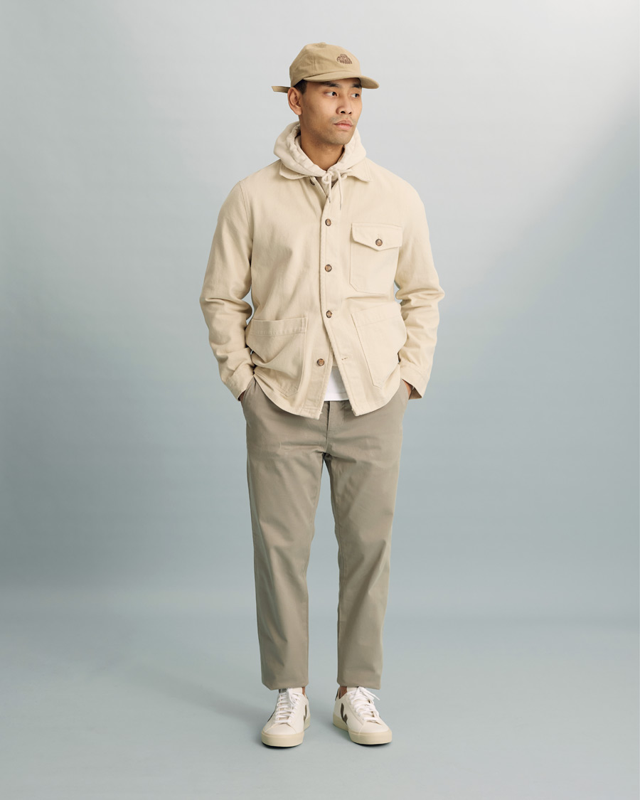 Homme | Chemises | A Day's March | Sturdy Twill Patch Pocket Overshirt Desert