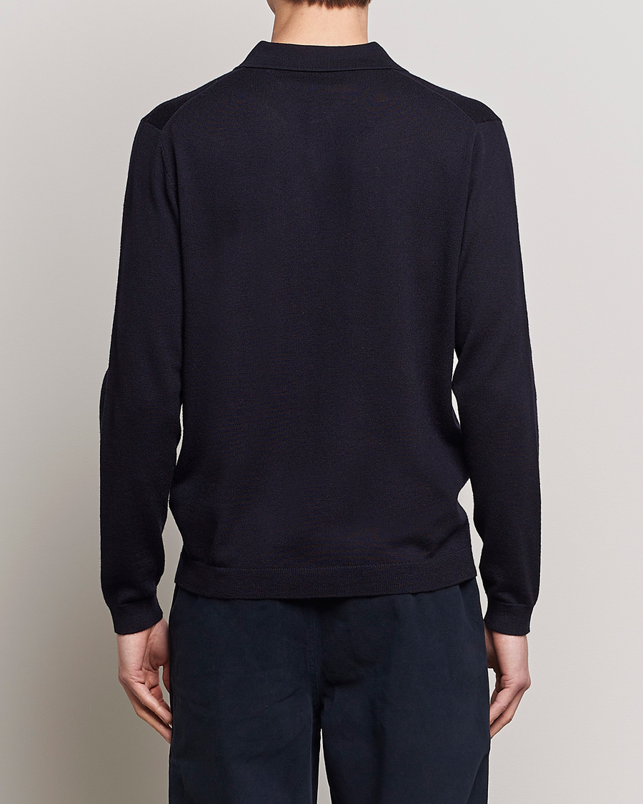 Heren | Truien | A Day's March | Ambroz Merino Polo Navy