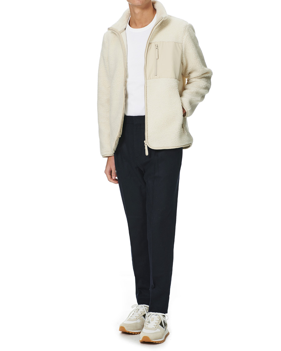 Heren | Truien | A Day's March | Granån Recycled Fleece Jacket Off White