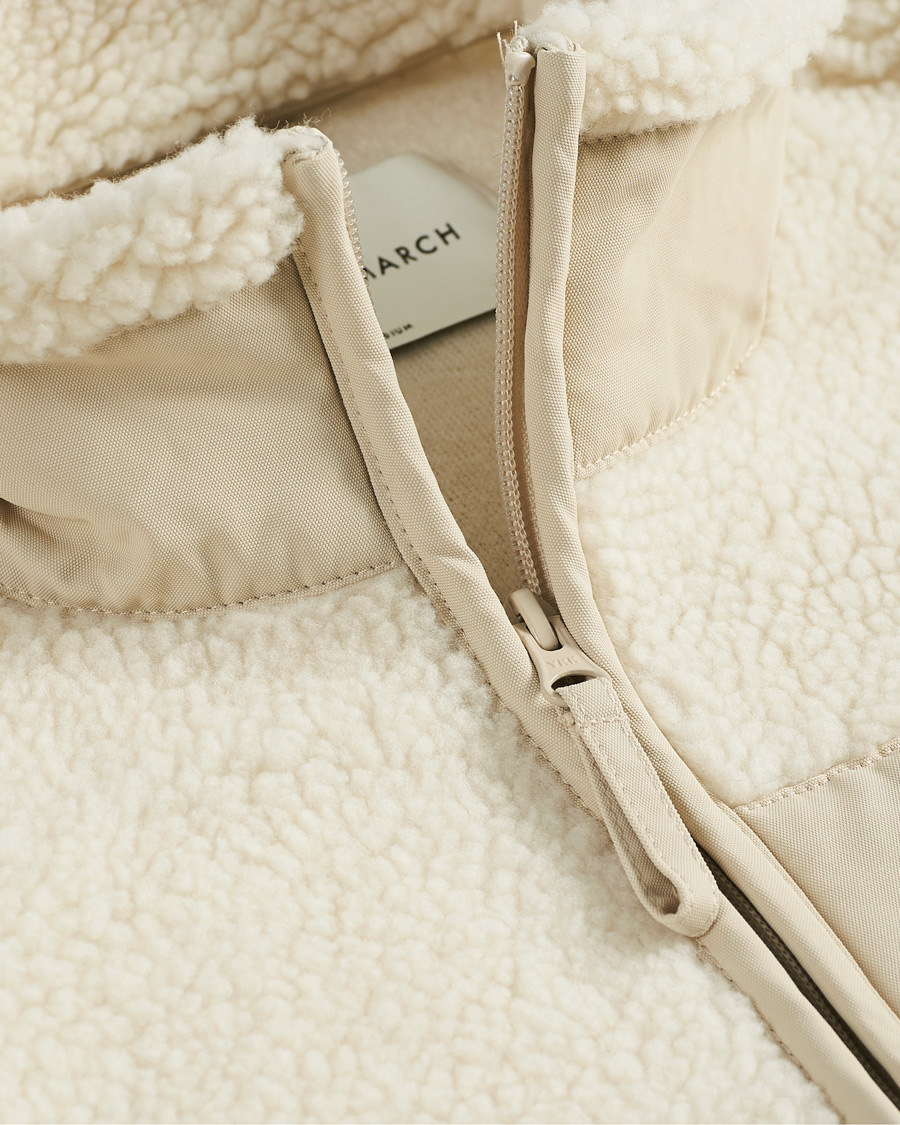 Heren | Truien | A Day's March | Granån Recycled Fleece Jacket Off White