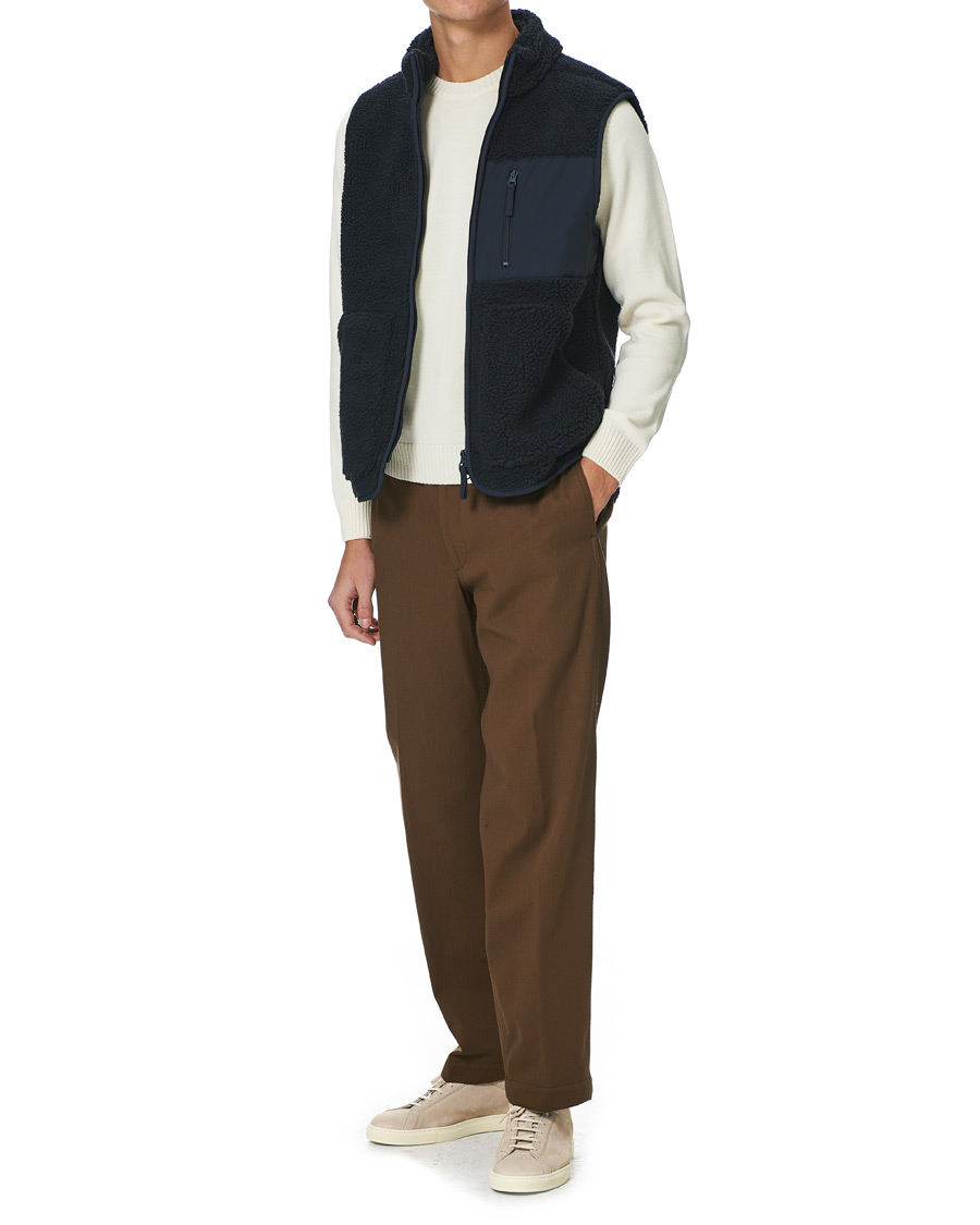 Homme | Pulls Et Tricots | A Day's March | Arvån Recycled Fleece Vest Navy