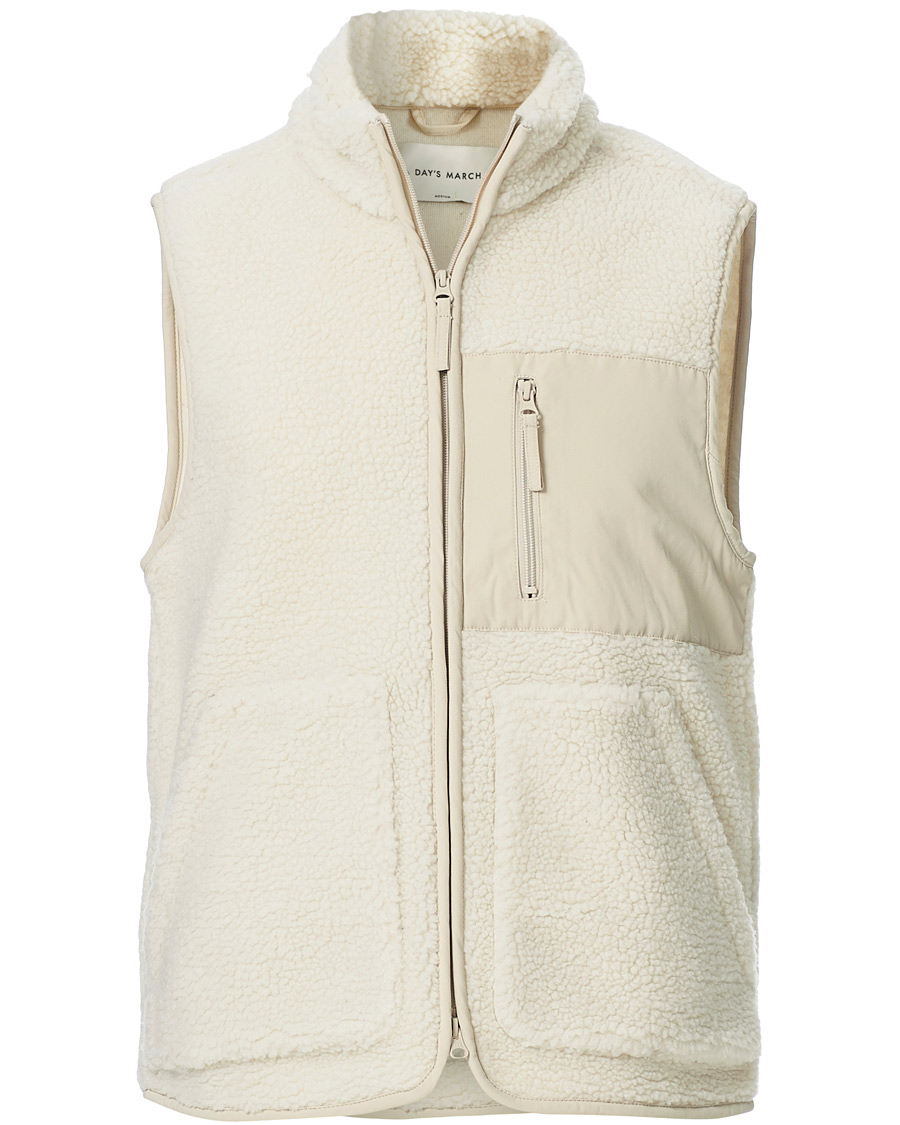 Homme | Pulls Et Tricots | A Day's March | Arvån Recycled Fleece Vest Off White