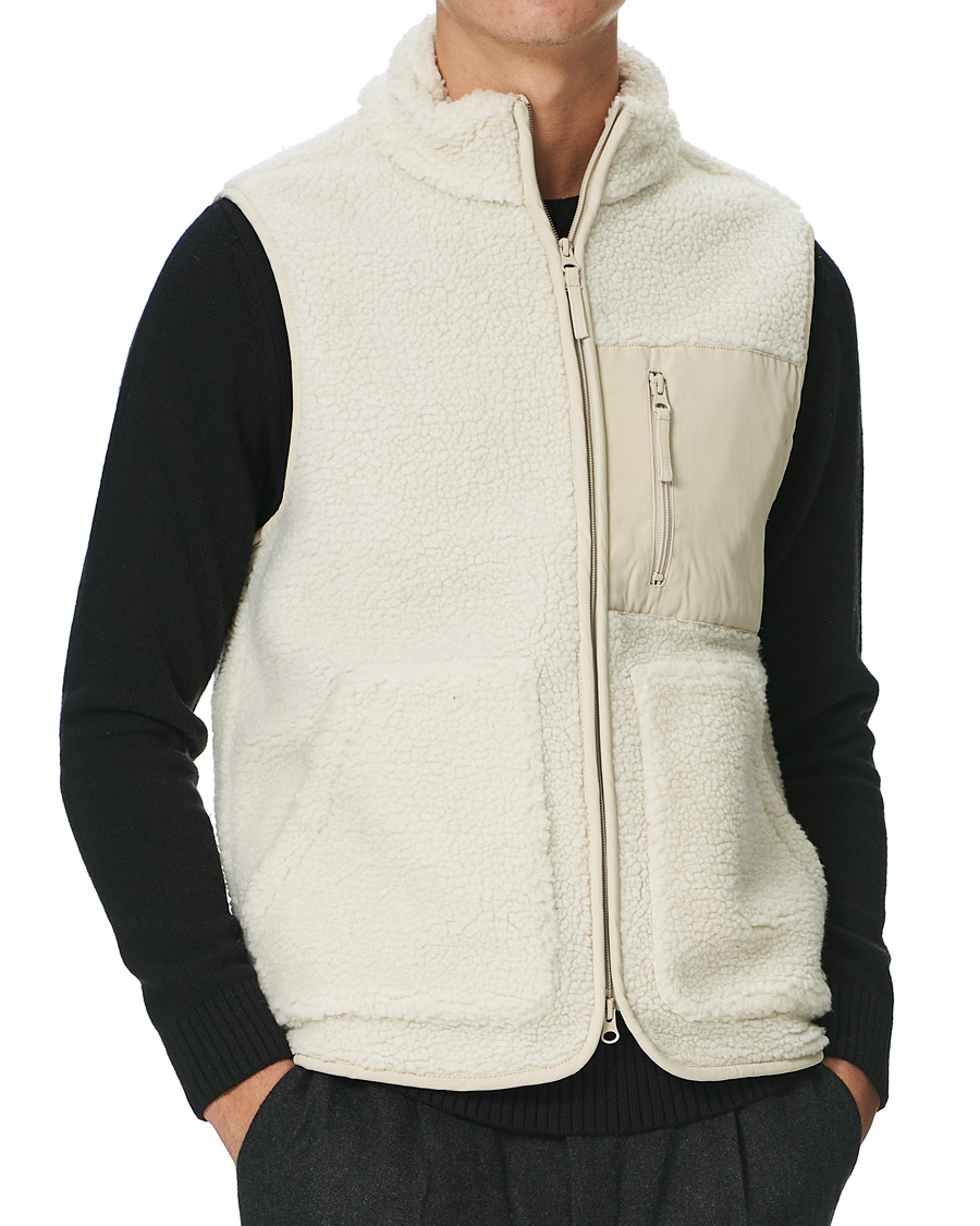 Homme | Pulls Et Tricots | A Day's March | Arvån Recycled Fleece Vest Off White