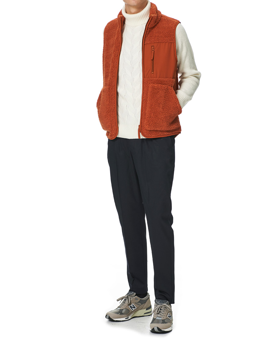 Homme | Pulls Et Tricots | A Day's March | Arvån Recycled Fleece Vest Faded Orange