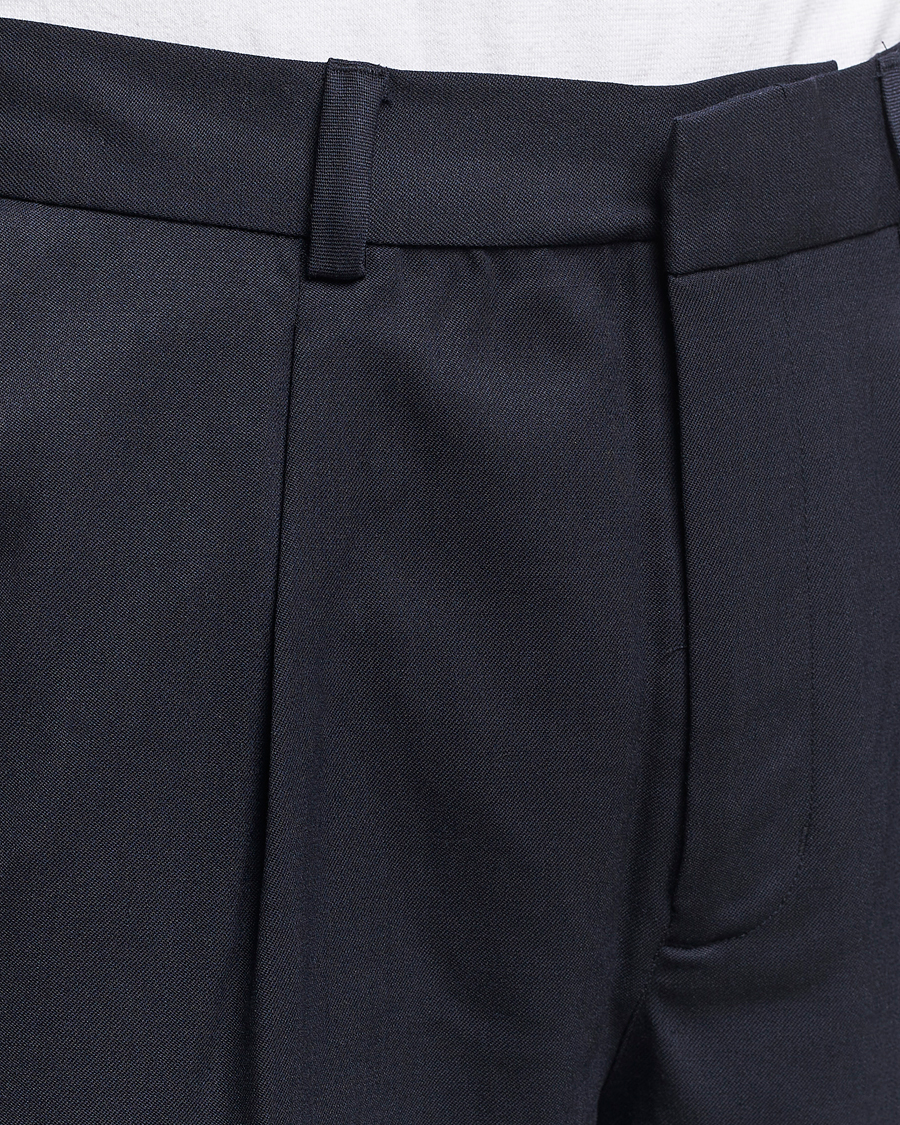 Homme | Pantalons | A Day's March | Smart Trousers Wool Twill Navy