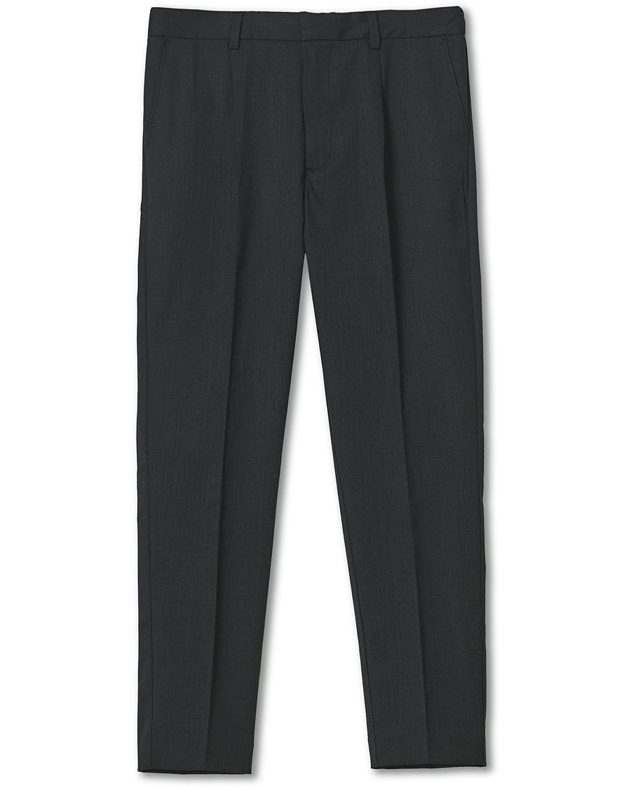 Heren | Broeken | A Day's March | Smart Trousers Wool Twill Charcoal