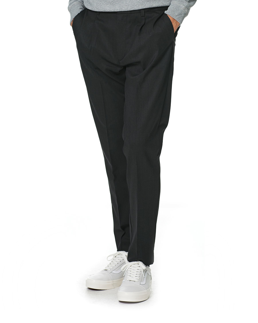 Heren | Broeken | A Day's March | Smart Trousers Wool Twill Charcoal