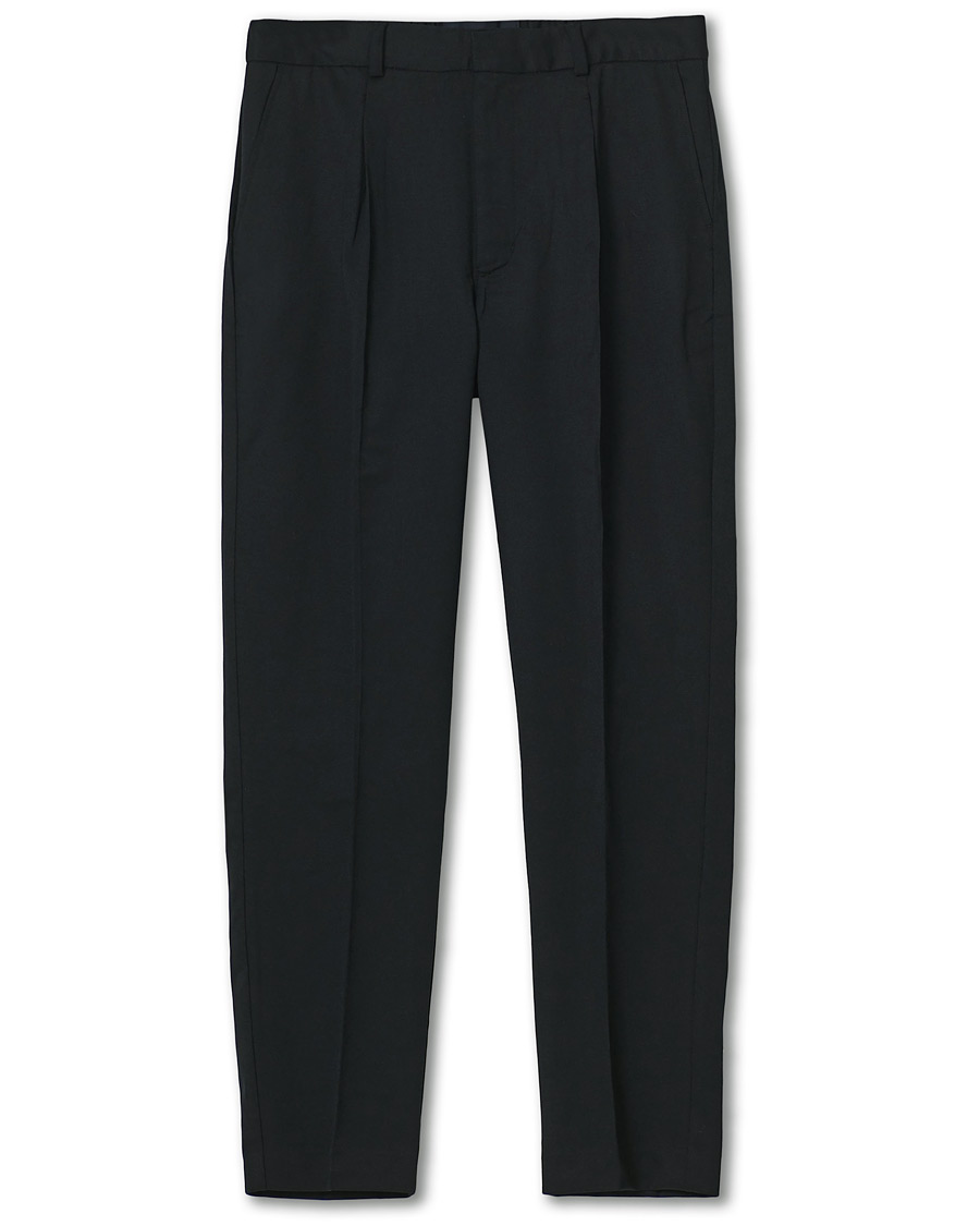 Homme | Pantalons | A Day's March | Smart Trousers Wool Twill Black