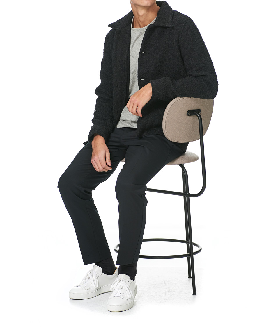 Homme | Pantalons | A Day's March | Smart Trousers Wool Twill Black