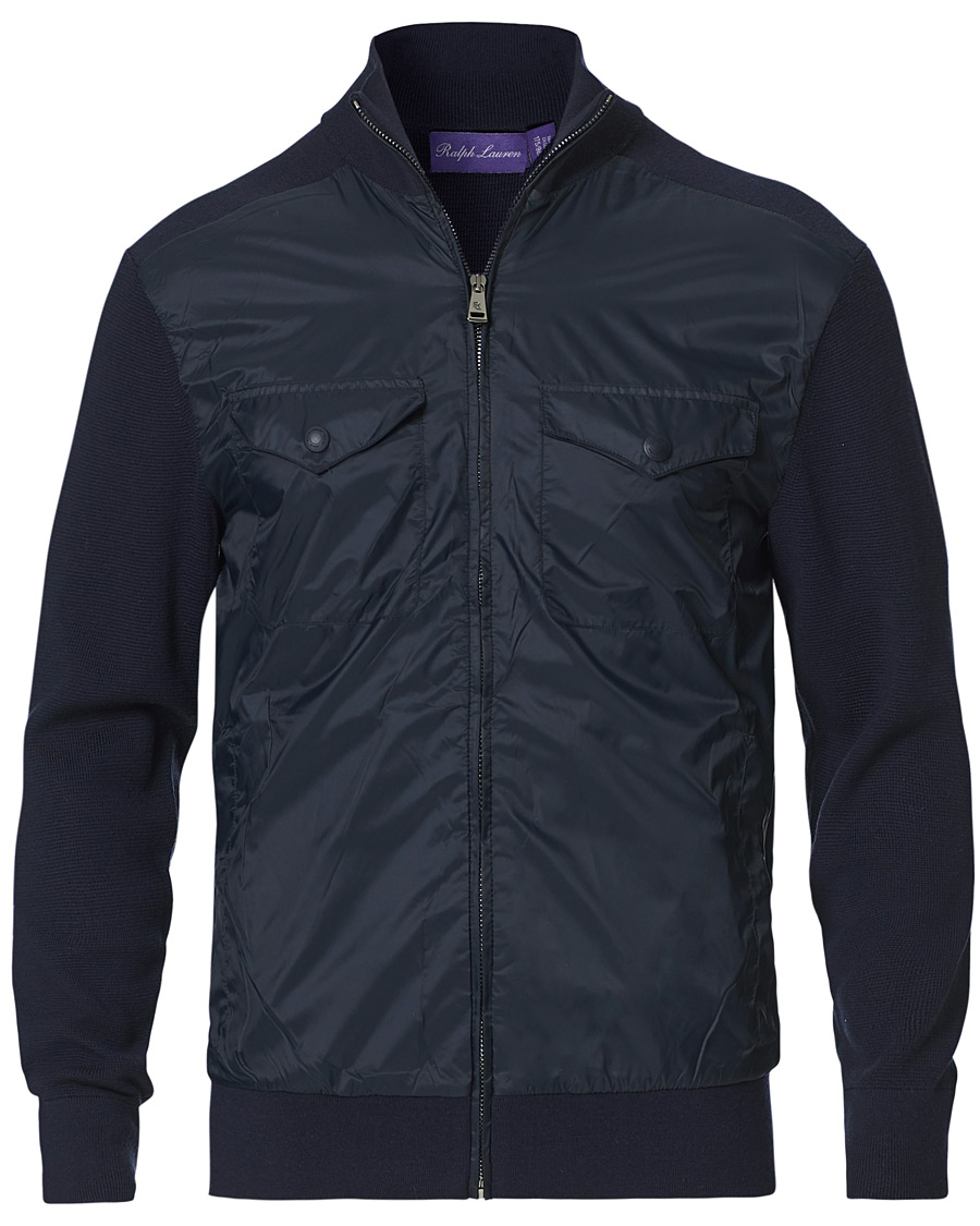 Homme | Pulls Et Tricots | Ralph Lauren Purple Label | Hybrid Zip Sweater Classic Navy