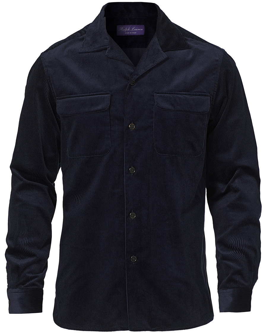 Homme | Chemises | Ralph Lauren Purple Label | Double Pocket Overshirt Classic Navy