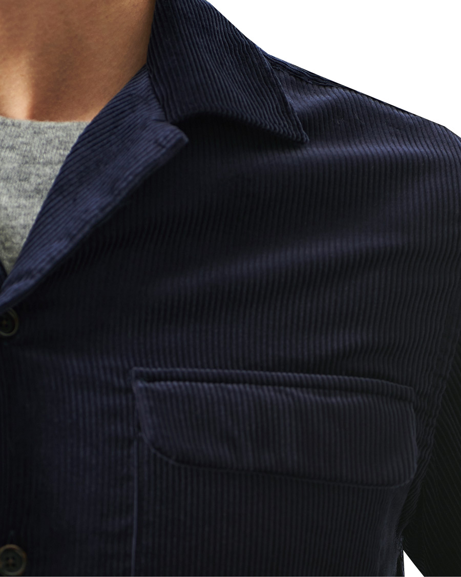 Homme | Chemises | Ralph Lauren Purple Label | Double Pocket Overshirt Classic Navy