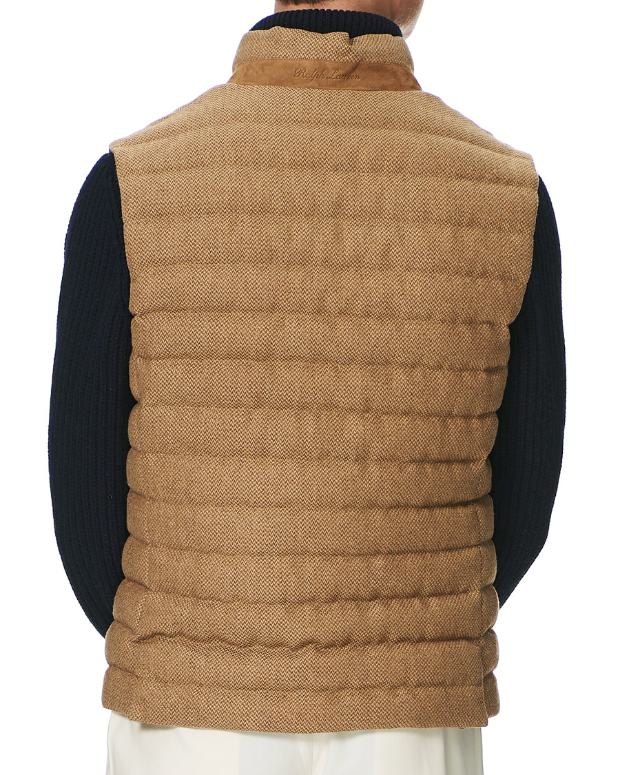 Homme | Manteaux Et Vestes | Ralph Lauren Purple Label | Whitwell Wool Tweed Down Vest Classic Camel