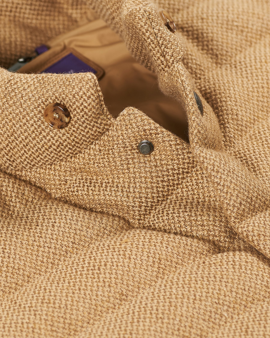 Homme | Manteaux Et Vestes | Ralph Lauren Purple Label | Whitwell Wool Tweed Down Vest Classic Camel
