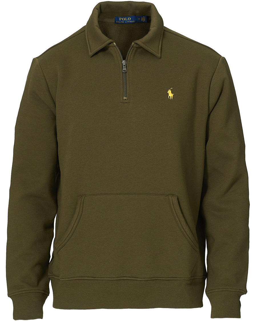 Heren | Truien | Polo Ralph Lauren | Graphic Fleece Half Zip Sweater Defender Green
