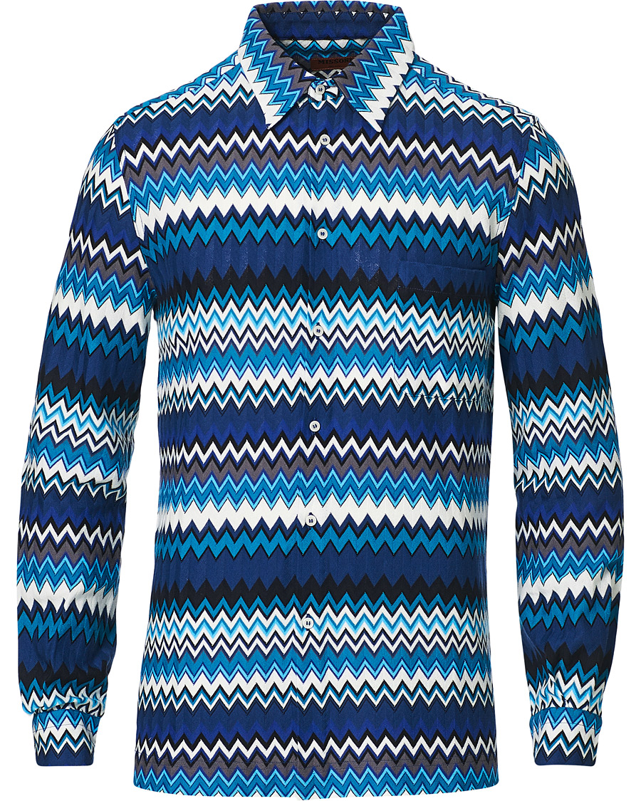 Homme | Chemises | Missoni | Zig Zag Print Shirt Navy