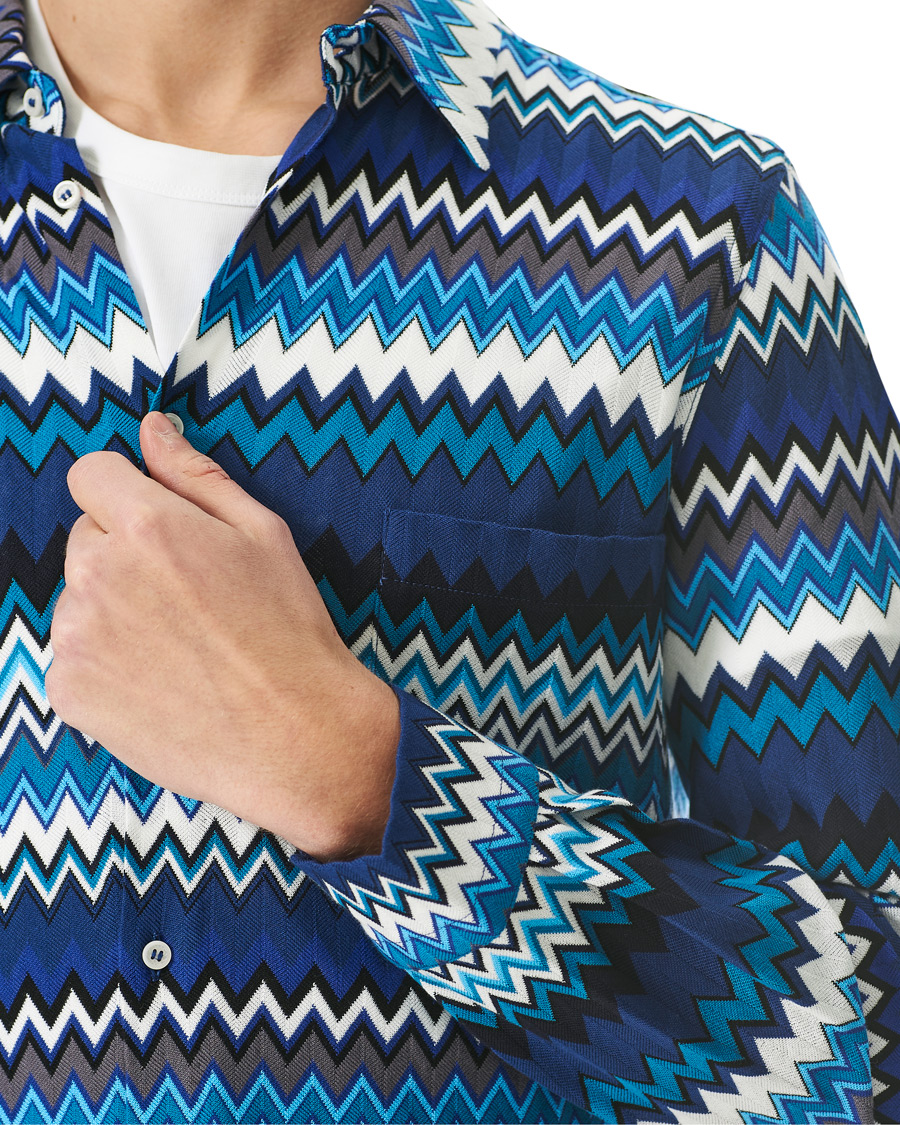 Homme | Chemises | Missoni | Zig Zag Print Shirt Navy
