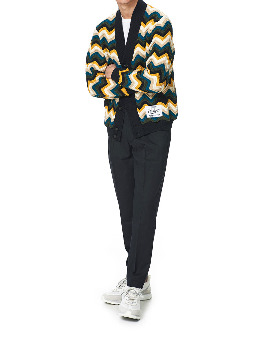 Homme | Pulls Et Tricots | Missoni | Zig Zag Knit Cardigan Navy/Cream