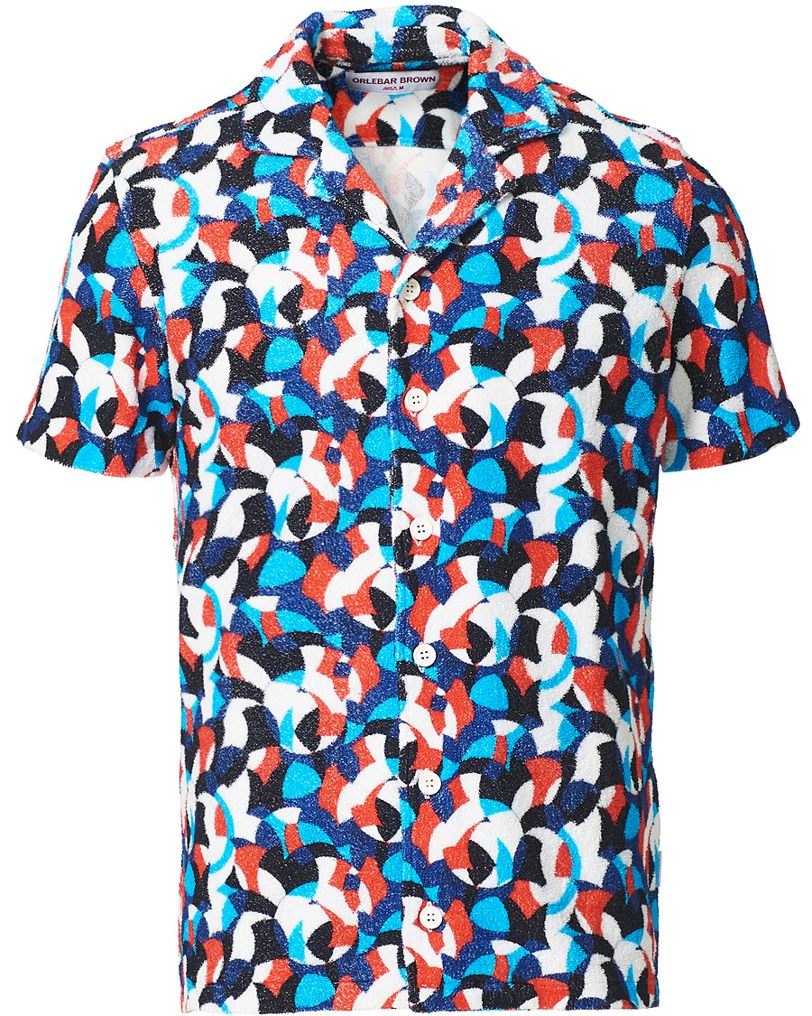 Homme | Polos | Orlebar Brown | Travis Towelling Moissan Red/Blue