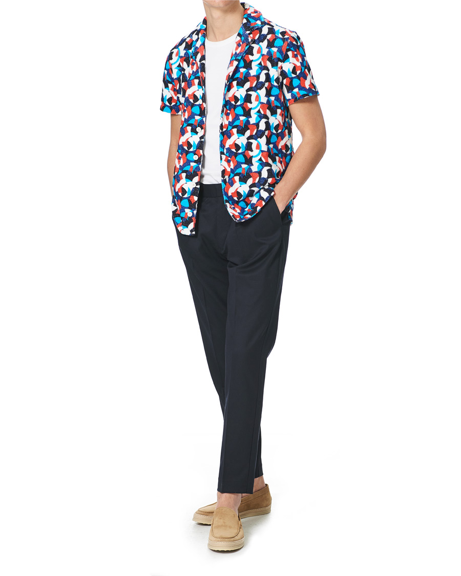 Homme | Polos | Orlebar Brown | Travis Towelling Moissan Red/Blue