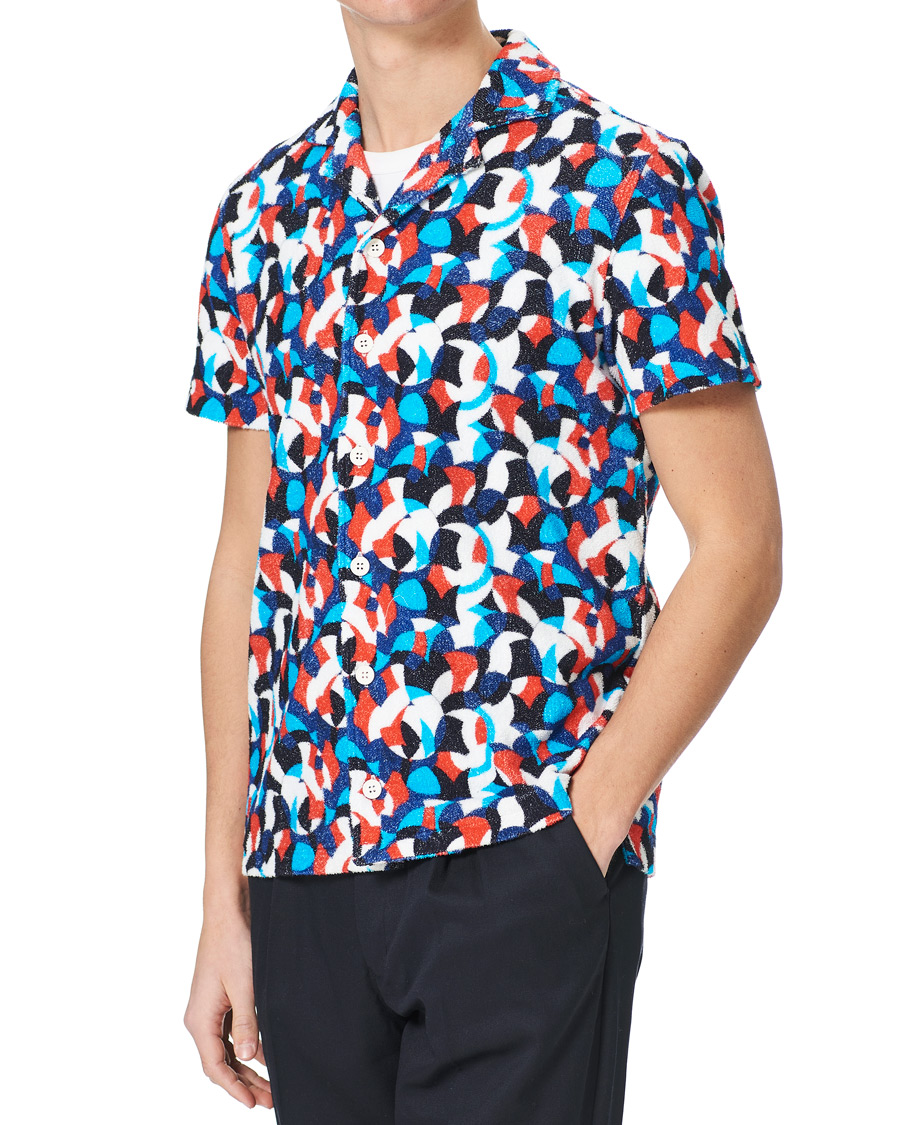 Homme | Polos | Orlebar Brown | Travis Towelling Moissan Red/Blue