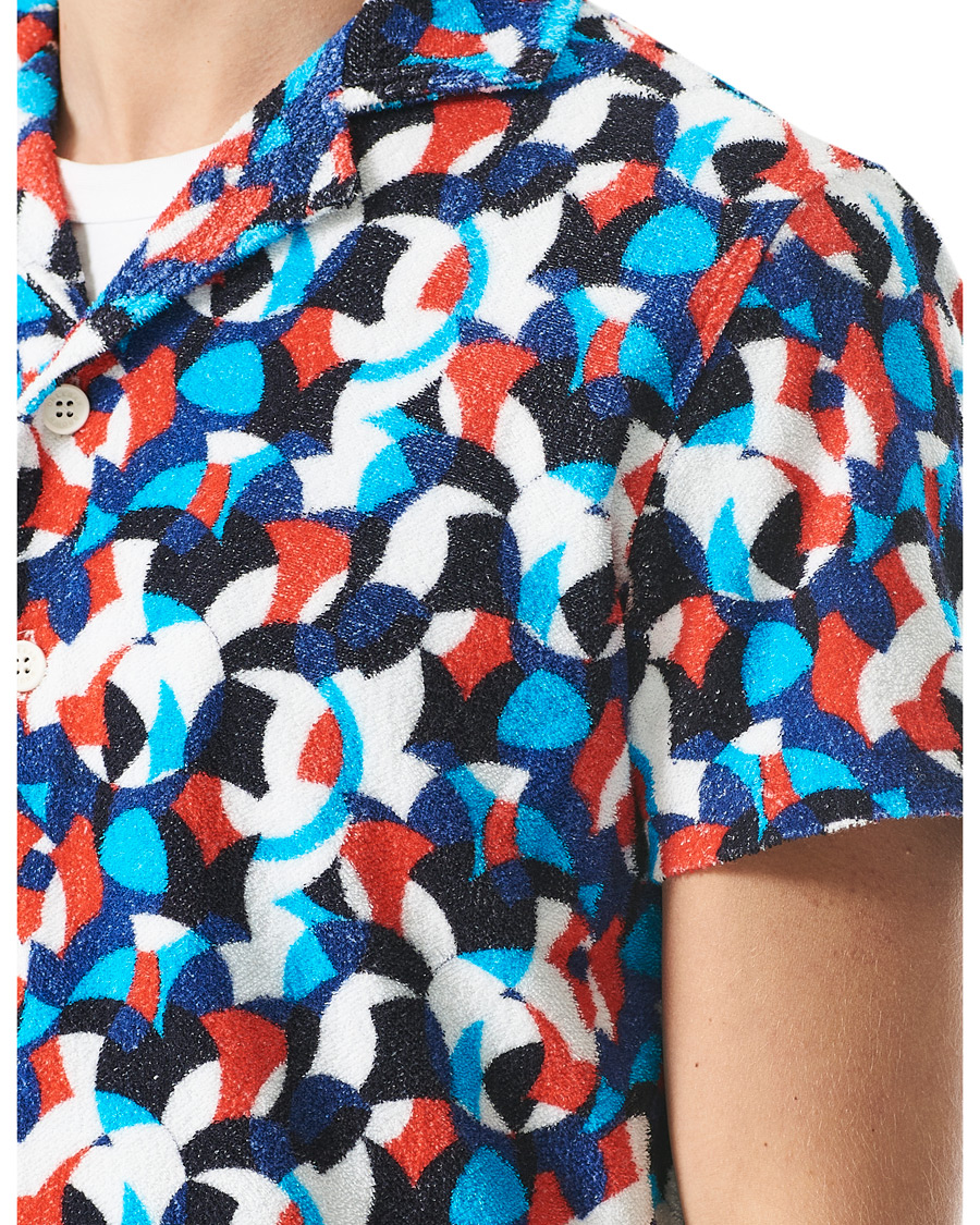 Homme | Polos | Orlebar Brown | Travis Towelling Moissan Red/Blue