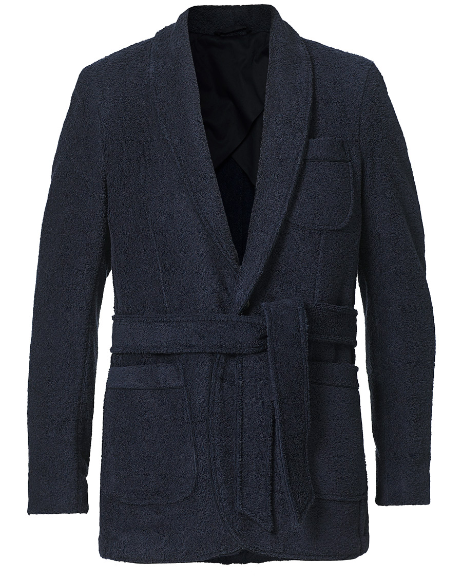 Homme | Pulls Et Tricots | Orlebar Brown | Darvill Cotton Terry Cardigan Ink