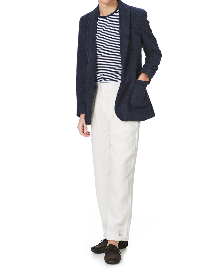 Homme | Pulls Et Tricots | Orlebar Brown | Darvill Cotton Terry Cardigan Ink