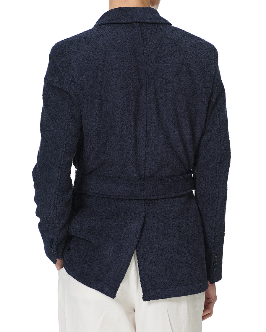 Homme | Pulls Et Tricots | Orlebar Brown | Darvill Cotton Terry Cardigan Ink