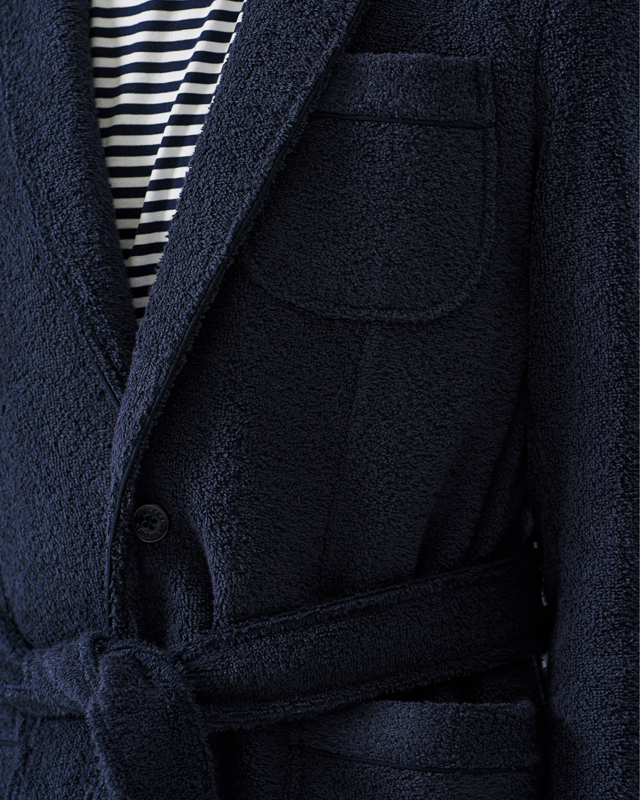 Homme | Pulls Et Tricots | Orlebar Brown | Darvill Cotton Terry Cardigan Ink