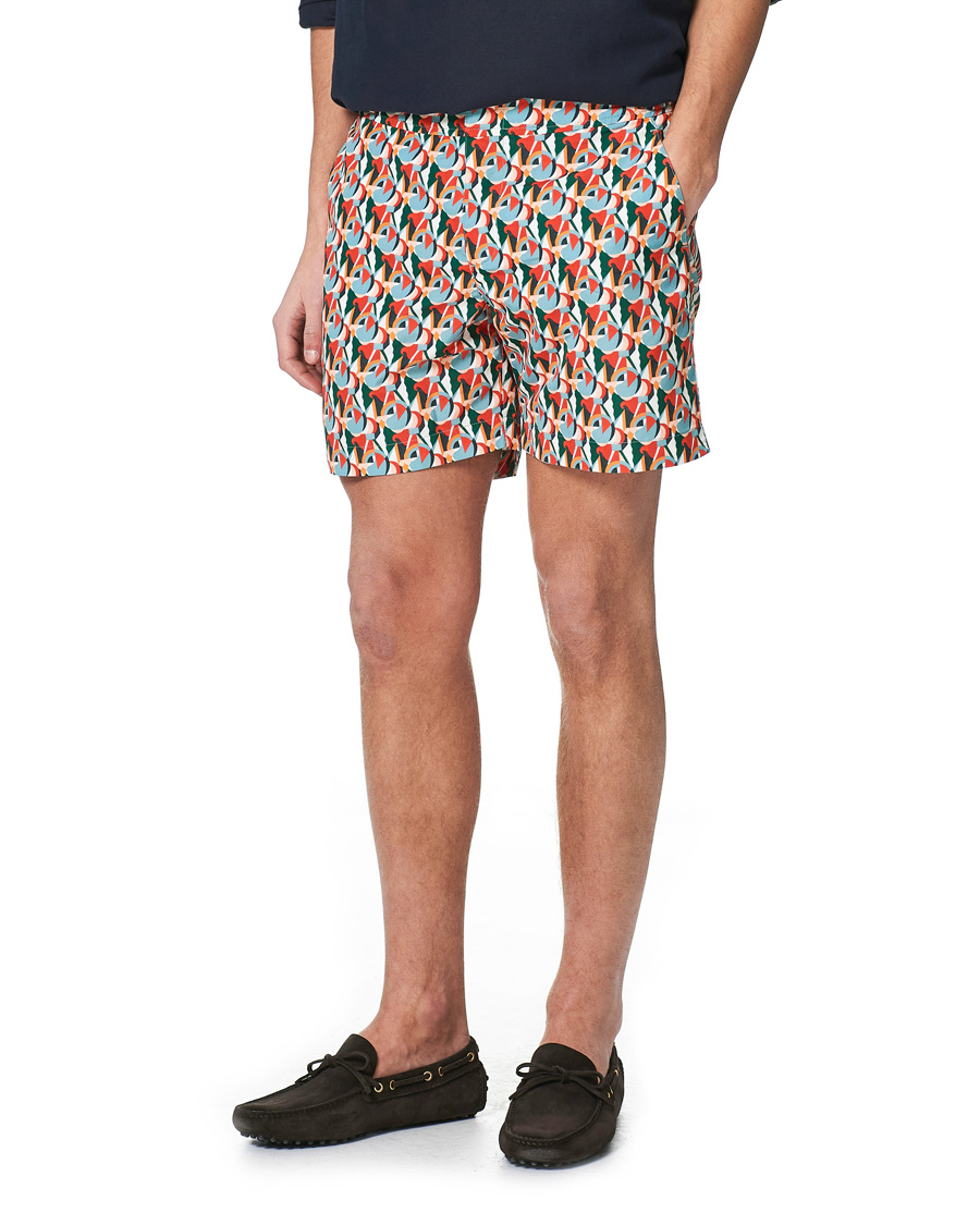 Homme | Maillots De Bain | Orlebar Brown | Bulldog Reuleaux Swim Shorts Red/Racing Green