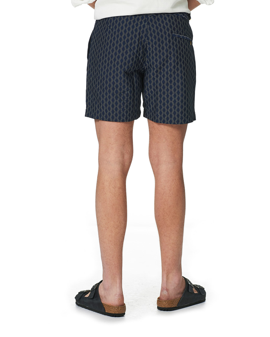 Homme | Maillots De Bain | Orlebar Brown | Bulldog X Jaquard Weave Swim Shorts Navy/Cloud