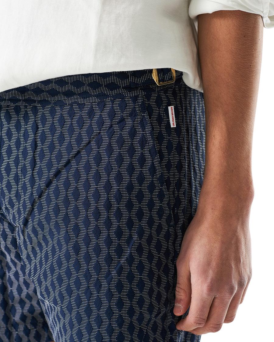 Homme | Maillots De Bain | Orlebar Brown | Bulldog X Jaquard Weave Swim Shorts Navy/Cloud