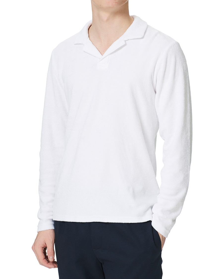 Homme | Pulls Et Tricots | Orlebar Brown | Terry Long Sleeve Polo White