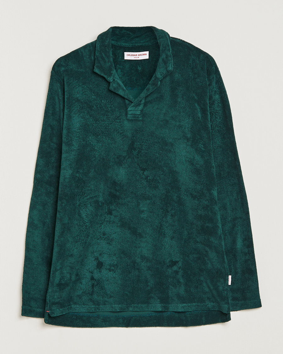 Homme | Pulls Et Tricots | Orlebar Brown | Terry Long Sleeve Polo Racing Green