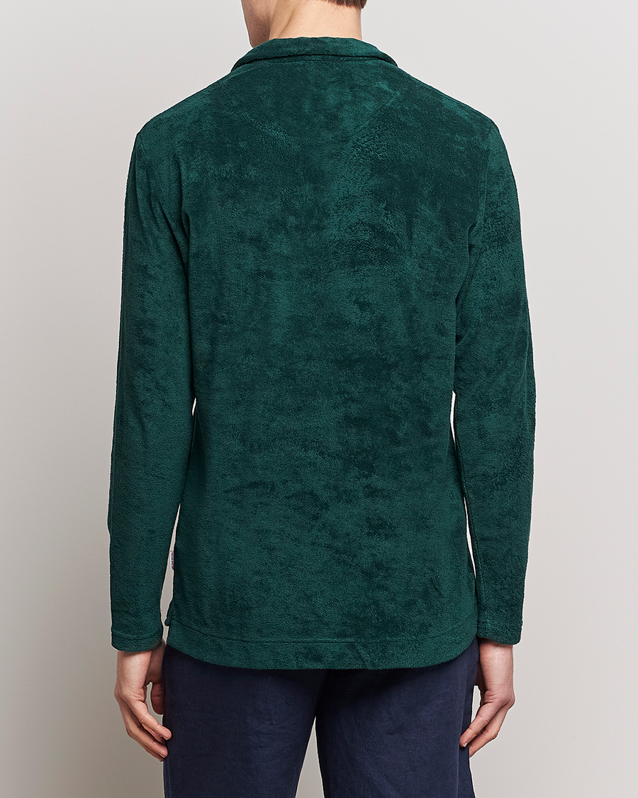 Homme | Pulls Et Tricots | Orlebar Brown | Terry Long Sleeve Polo Racing Green