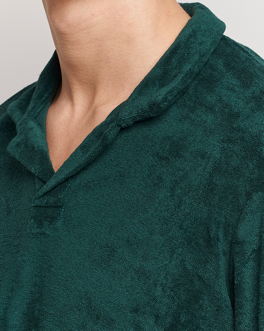 Homme | Pulls Et Tricots | Orlebar Brown | Terry Long Sleeve Polo Racing Green