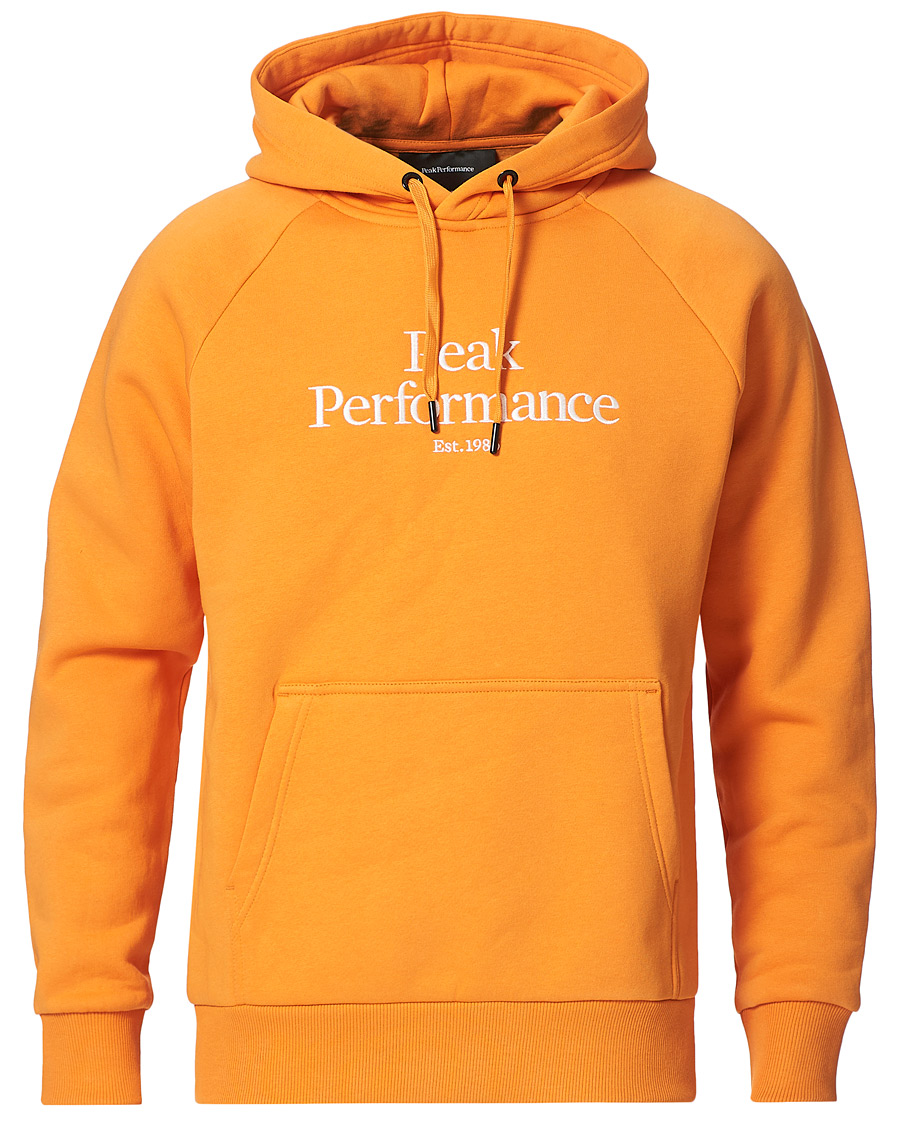 Heren | Truien | Peak Performance | Original Logo Hoodie Orange Flare