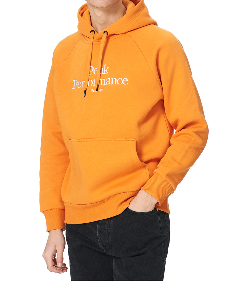 Heren | Truien | Peak Performance | Original Logo Hoodie Orange Flare