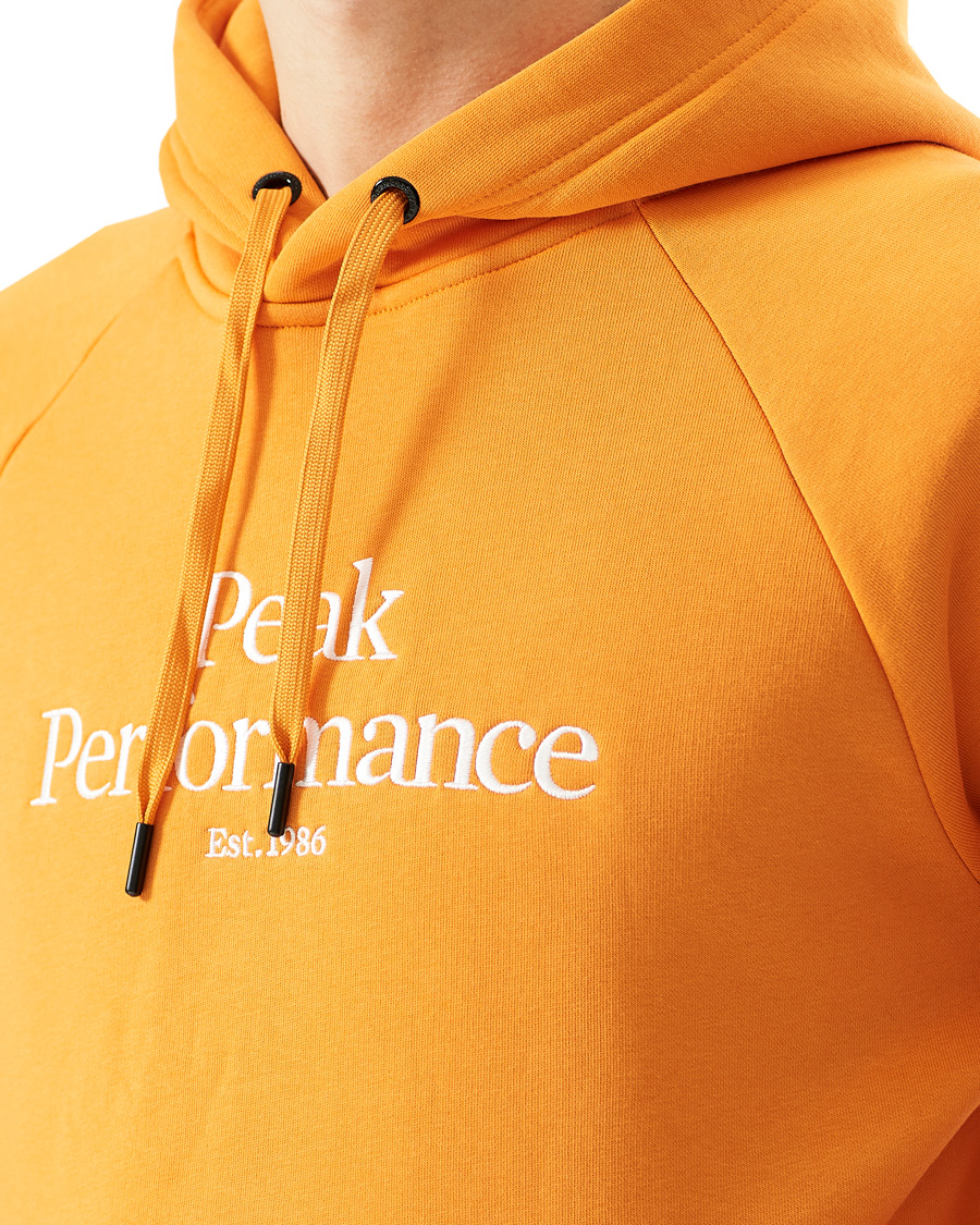 Heren | Truien | Peak Performance | Original Logo Hoodie Orange Flare
