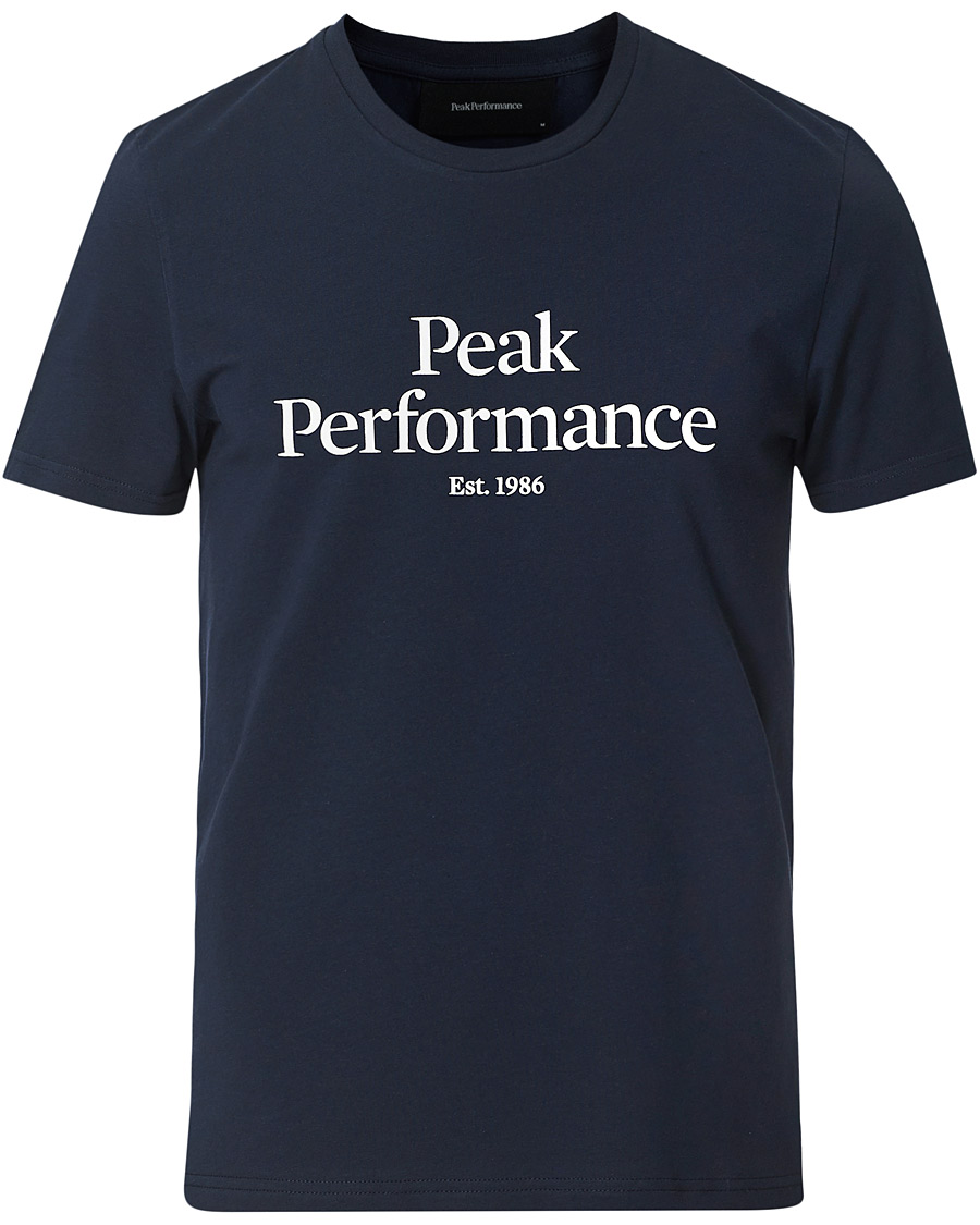 Homme | T-shirts | Peak Performance | Original Logo Crew Neck Tee Blue Shadow