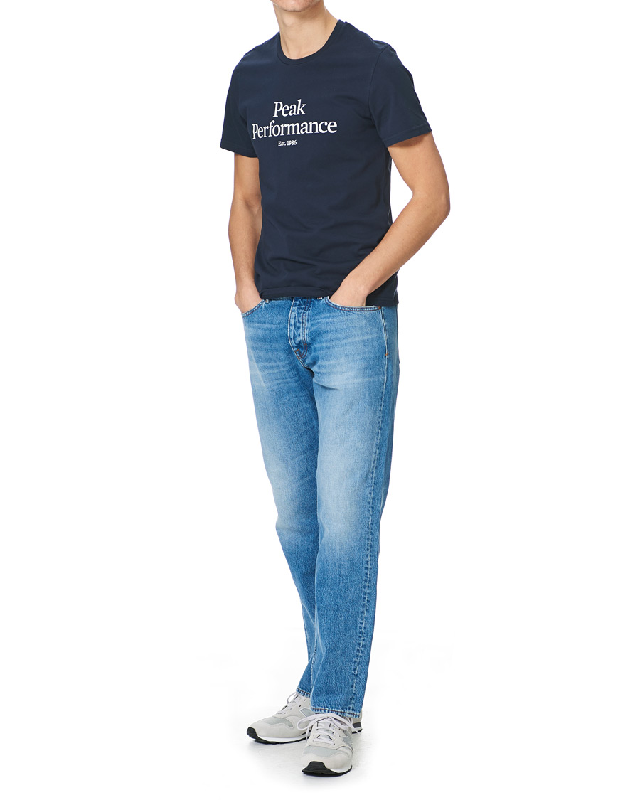 Homme | T-shirts | Peak Performance | Original Logo Crew Neck Tee Blue Shadow