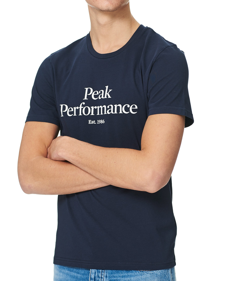 Homme | T-shirts | Peak Performance | Original Logo Crew Neck Tee Blue Shadow